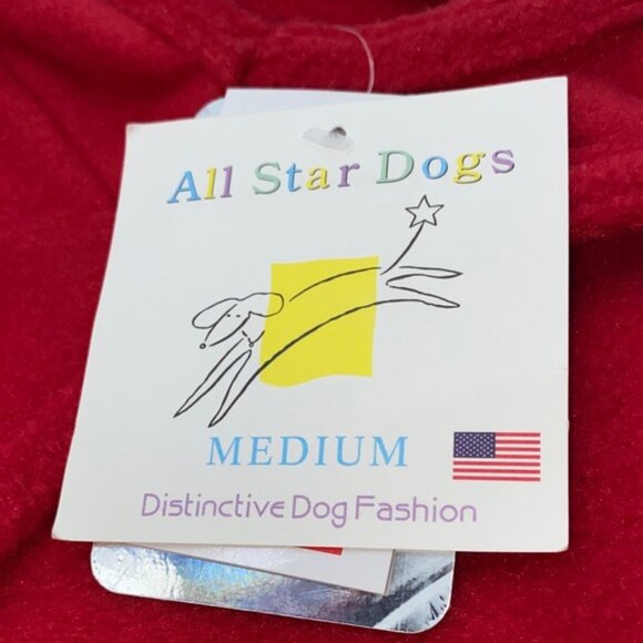 NHL Calgary Flames Hockey Team Dog Red Fleece Hoodie Sweater Size Medium - Picture 10 of 14